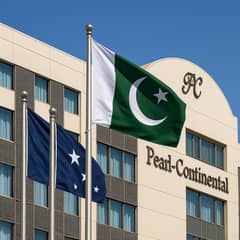 Pakistan Flag with Stand – Perfect for Restaurants & Hotels