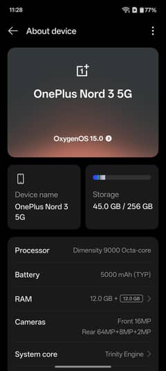 Nord 3 5g android 15 official