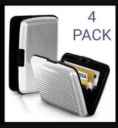 Pack Of 4 Aluma Wallet Resistant Card Protect Holder 6 pockets