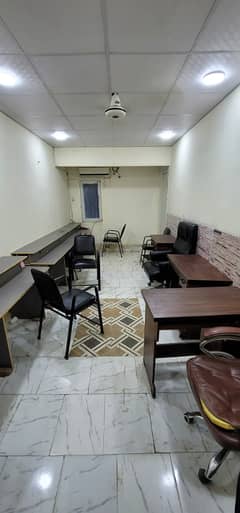 furnished office for rent 300sqft in shahar e Faisal.
