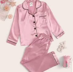 Night Suit, Bridal, 2ps, Silk suit