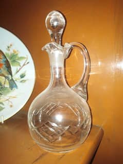 "Carafe à décanter cristal taillé main" glass bottle 