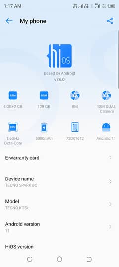 Tecno Spark 20C