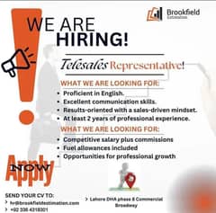 We are Hiring ! Telesales Representative.