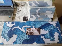 Japanese Blue and White Wave Gaming Mouse Pad XL, Non Slip Rubber Base