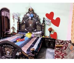 wooden king size bed  good condition