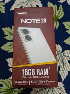 sparx note 20 ful box 8+8/256 gb