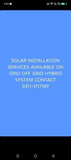 Solar Installation Services Available