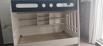 kids Bed 3 story with side storage stairs