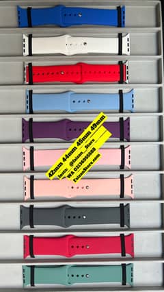 Silicone strap for Apple watch band 10 42mm 46mm series 9 8 7 44/45mm