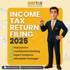 Income Tax Return,Tax Consultant in Lahore,Tax Filing,GST,PRA,NTN,SECP