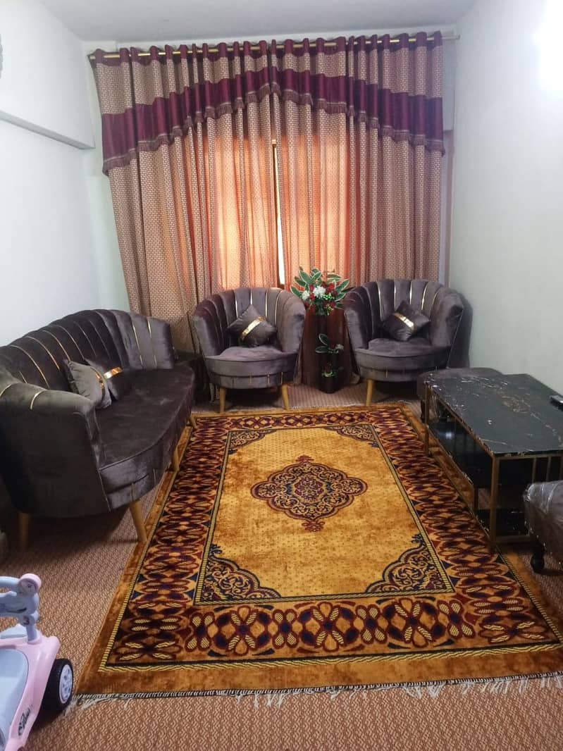 5 seater sofa set with large size 2 floors table 0
