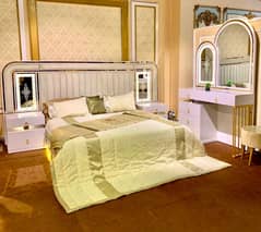 Bed Set, Wooden Bed, Single Bed, Double Bed, King Size Bed, Side Table