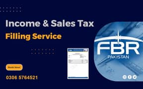 Sales/Incom tax,Tax Consultant, FBR, Tax Filer, NTN,SECP,GST,LLP,PRA,
