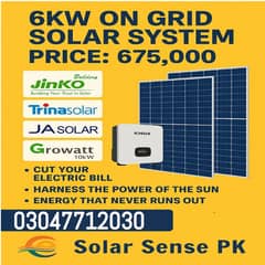 6kw on grid solution/growatt/huawei/solis/solarmax/knox/crown inverter