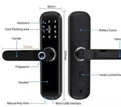 Wifi Fingerprint wooden | glass door lock | finger lock