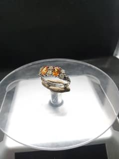 Ring/silver/diamond/sapphire