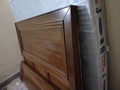 King size double bed with side tables with mattress