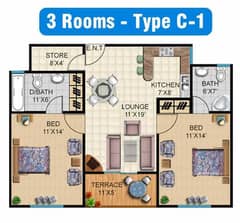 Corner Flat for rent in Commander Heights