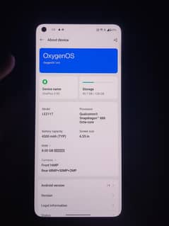 one plus 9 5G snapdragon 888 Ram 8+8 Rom 128