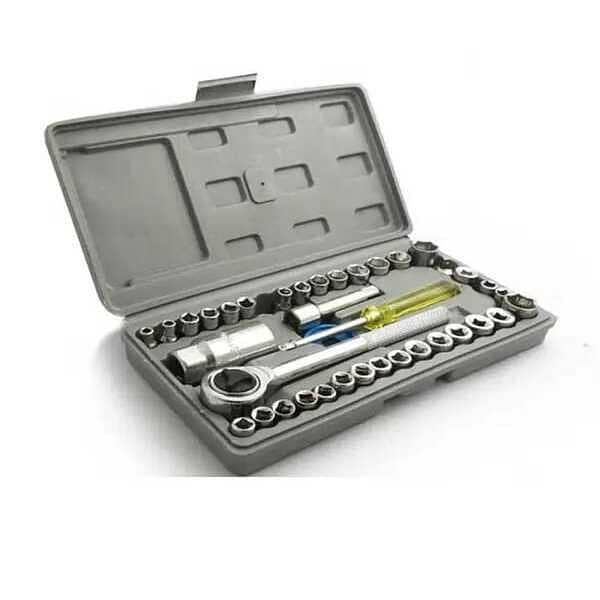40 Pcs Stainless Steel Tool Kit Set - Practical & Durable 0