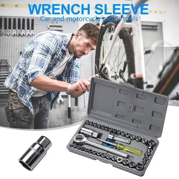 40 Pcs Stainless Steel Tool Kit Set - Practical & Durable 2