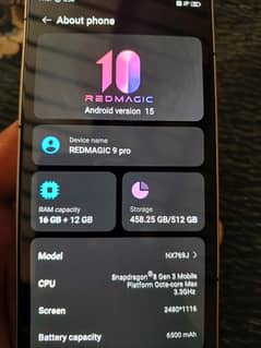 red magic 9 pro 16+12/512