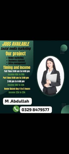 Part Time work available for male and female