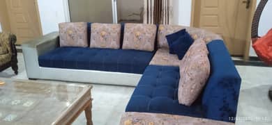 sofa set / L shape sofa / 7 seater sofa set / wooden sofa set