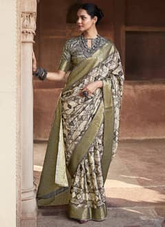 unstiched indian sarees in different colors