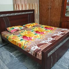 King size bed for urgent sale without mattress