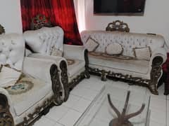 2 Sofa Set and 2 Cofee Chair Set wiith Side Tabes