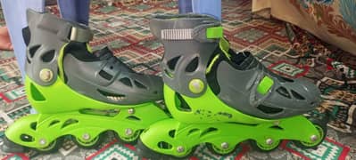 Evo Green Inline Skates – Adjustable & Lightweight