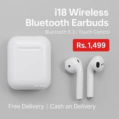 Premium i18 Wireless Earbuds | Bluetooth 5.3 | Free Delivery
