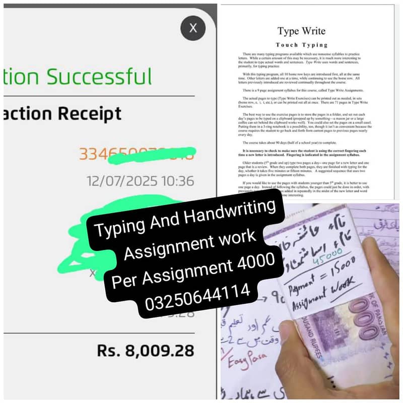 Typing Work And Handwriting Assignment Work Available 0