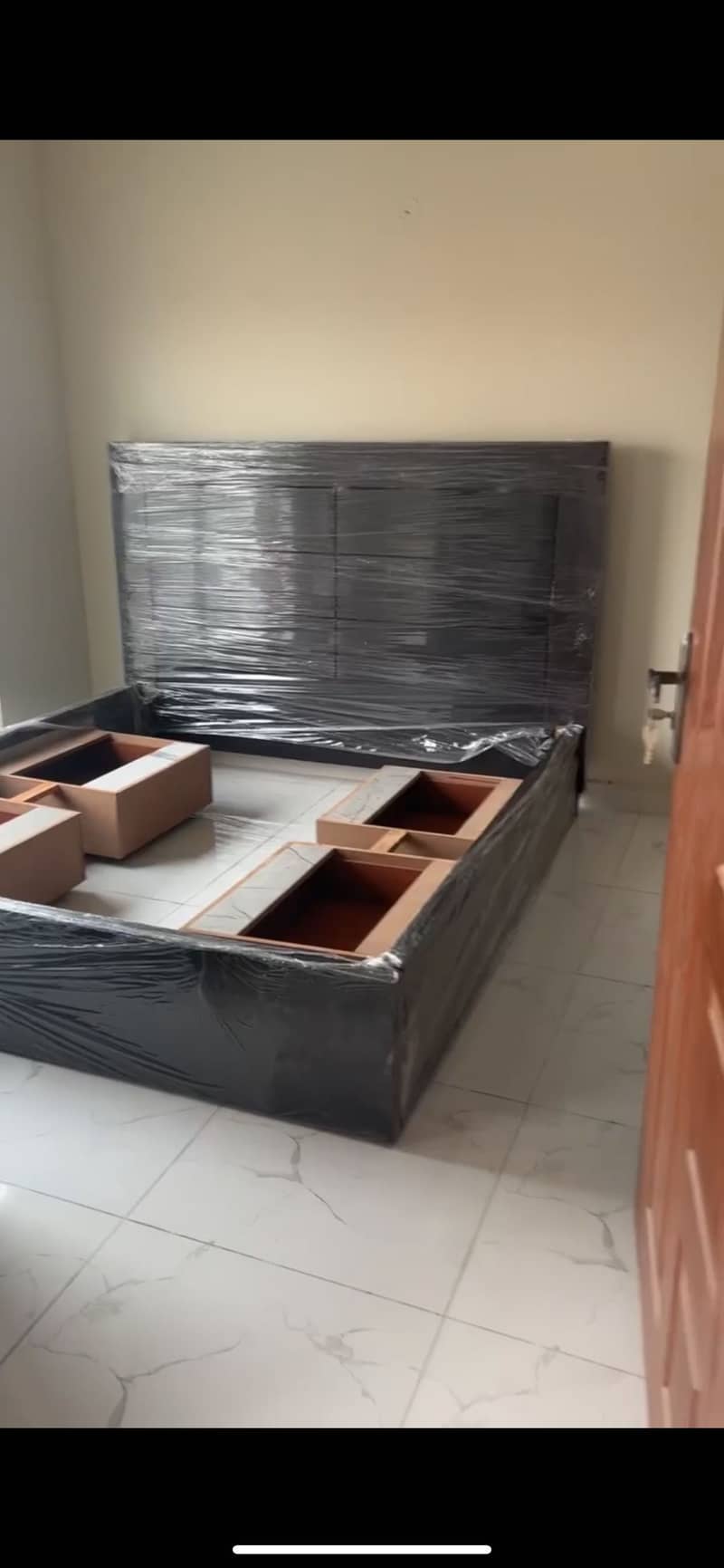 Double full size bed with side tables 2