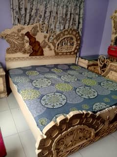 bed with mattresses  n dressing table 4 sale