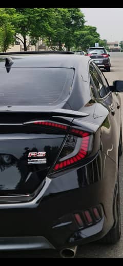 custom Civic Lights Back