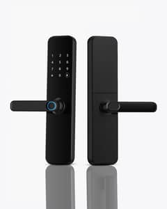 smart handle door lock fingerprint tuya smart life application airbnb