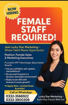 Need staff for lucky star marketing