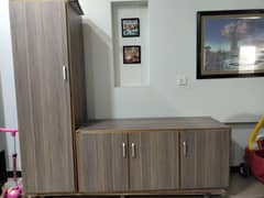 L shape wardrobe multipurpose with ironing  stand