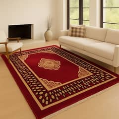 Premium Red Velvet Carpet – Elegant Design | Like New Condition