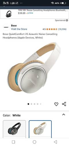 Bose qc-25 noise reduction wired Headfone