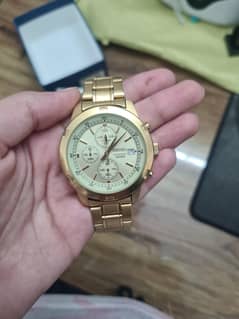 Branded Golden watch for men Seiko