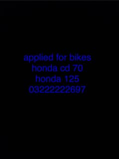 applied for bikes available honda 70 162000 honda 125 242000