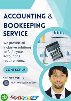 I,m bookkeeper Experties in Quickbook, Zohobook, Tally, Sap Fico,