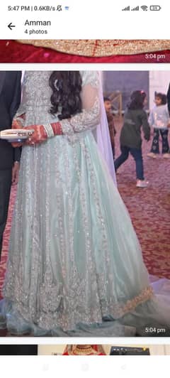 walima bridal dress open maxi with ful gaira fril