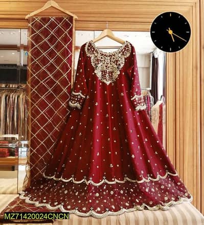 3 pec women ,s stitched  shmoz silk Embroidered  mix