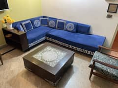 L Shaped Sofa - Versace Inspired - Velvet