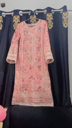 Organza shirt Duppata trouser with pouch bag Condition 10/10